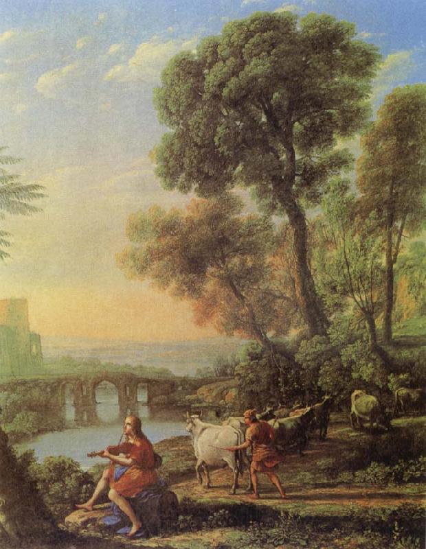 Claude Lorrain Landscape with Apollo and Mercury